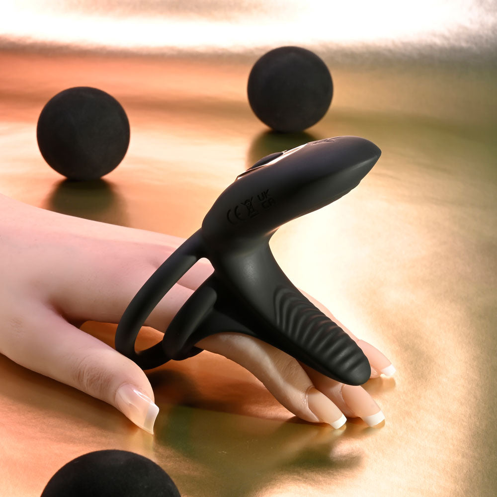 Playboy Pleasure Just Right Vibrating Cock & Ball Ring