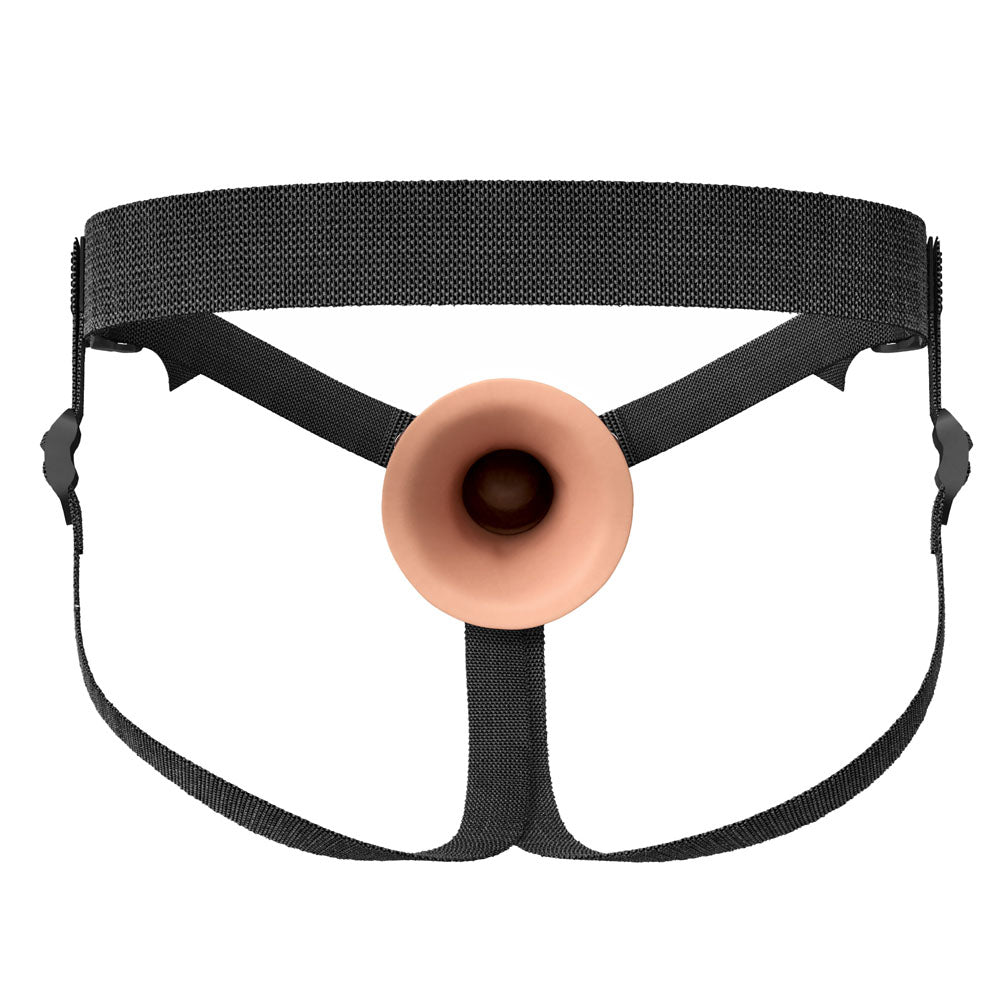 FX Elite 8” Dual-Density Hollow and Adjustable Silicone Strap-On (Flesh)