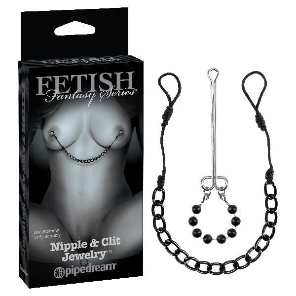 Pipedream Fetish Fantasy Series Limited Edition 2 Piece Nipple & Clit Jewellery (Non-Piercing)