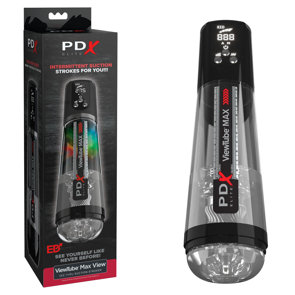 PDX Elite ViewTube MAX View – Intermittent Auto Suction Stroker