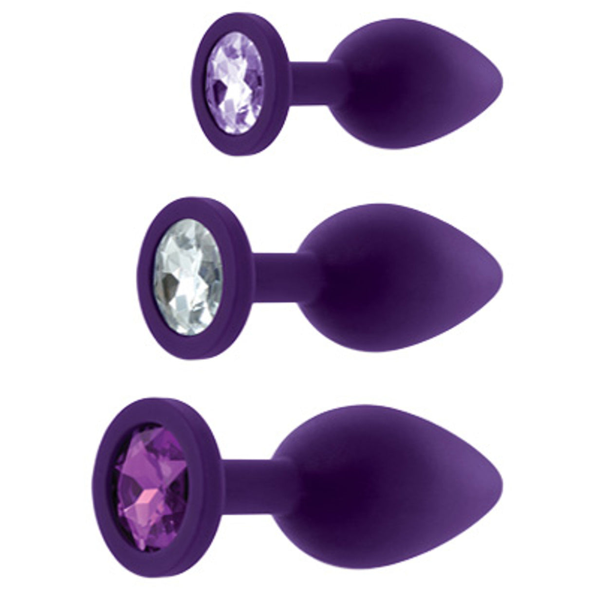 Booty Plug Purple - Glamorous Training Kit with Three Sizes