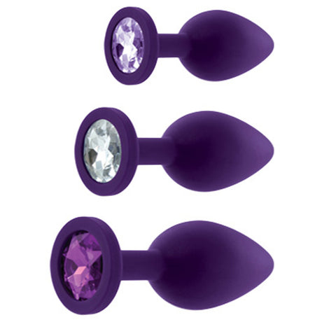 Booty Plug Purple - Glamorous Training Kit with Three Sizes