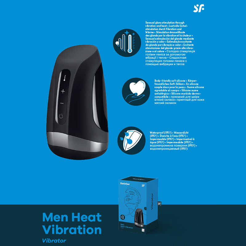 Satisfyer Men Heat Vibration – Warming & Vibrating Male Stroker