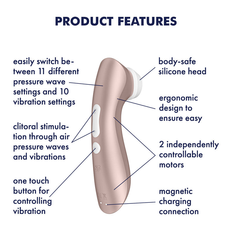 Satisfyer Pro 2+ Rose Gold - Air Pulse + Vibration