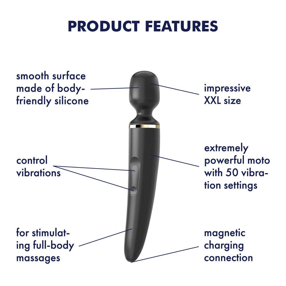 Satisfyer Wand-er Woman Wand Massager - 50 Vibration Settings, Soft Silicone