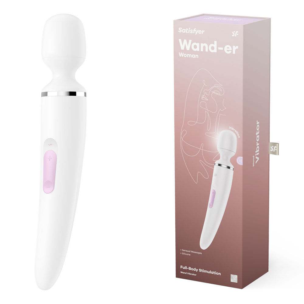Satisfyer Wand-er Woman Wand Massager - 50 Vibration Settings, Soft Silicone