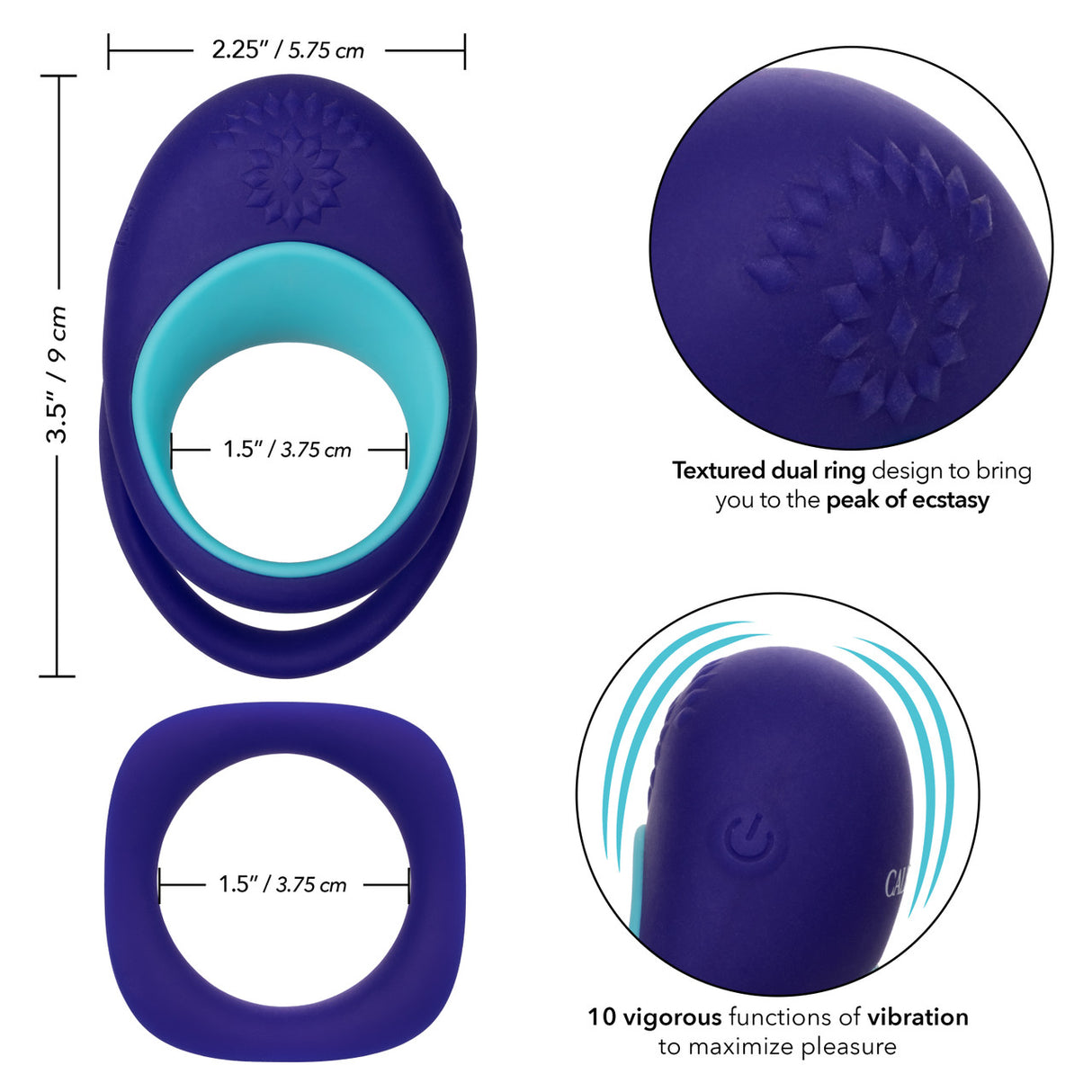 CalExotics Link Up Alpha – Powerful Vibrating Couples’ Ring