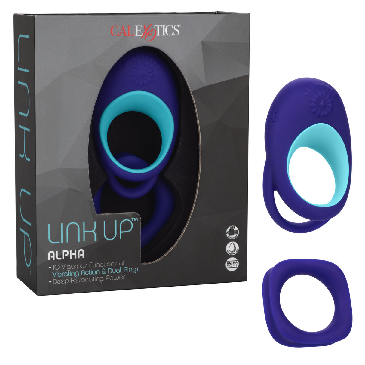 CalExotics Link Up Alpha – Powerful Vibrating Couples’ Ring