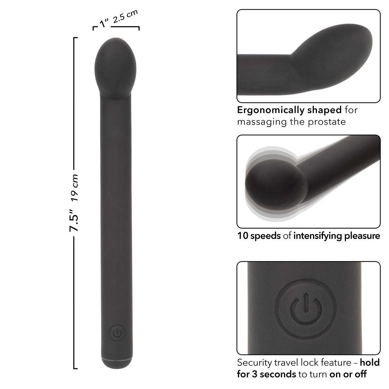 CalExotics Dr. Joel Kaplan Rechargeable Prostate Massager – Ergonomic P-Spot Stimulation