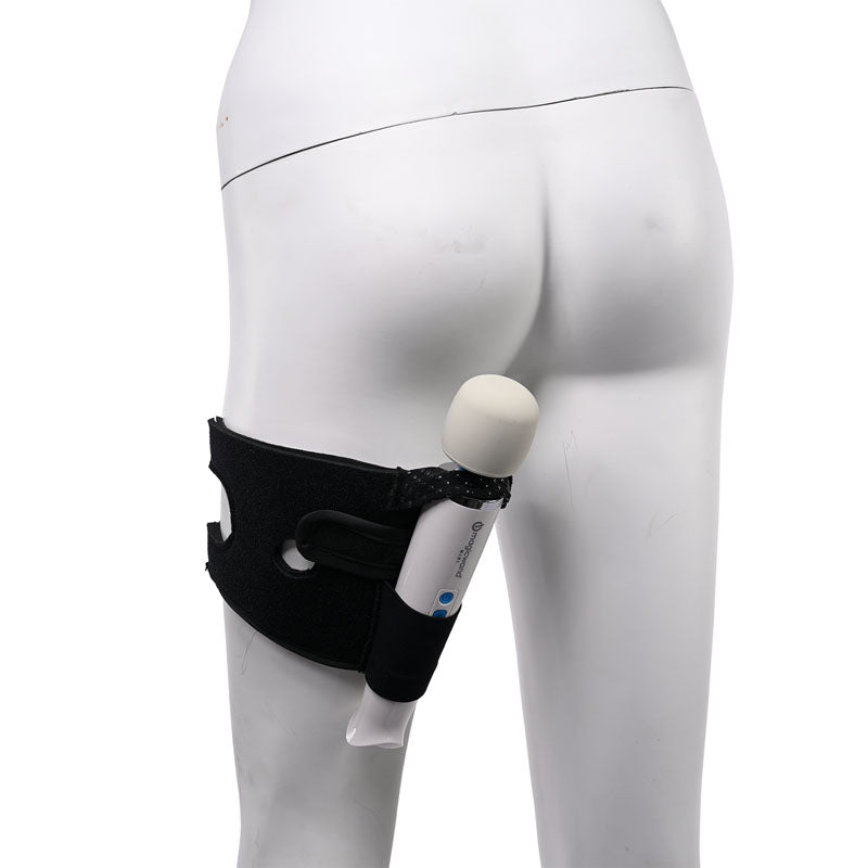 Pivot 2-in-1 Forced-O Strap Thigh Harness for Wand Massagers (Vibrator Not Included)