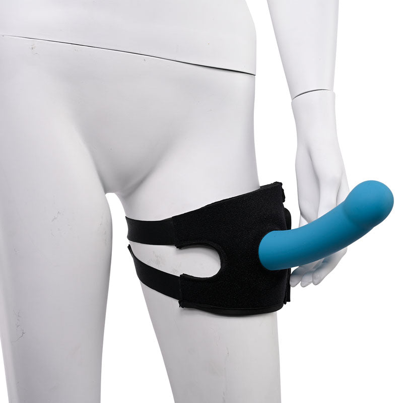 Pivot 2-in-1 Forced-O Strap Thigh Harness for Wand Massagers (Vibrator Not Included)