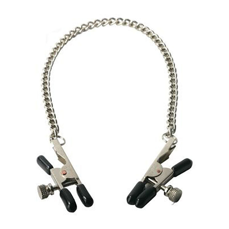 Master Series Ox Bull Nose Adjustable Nipple Clamps with Chain