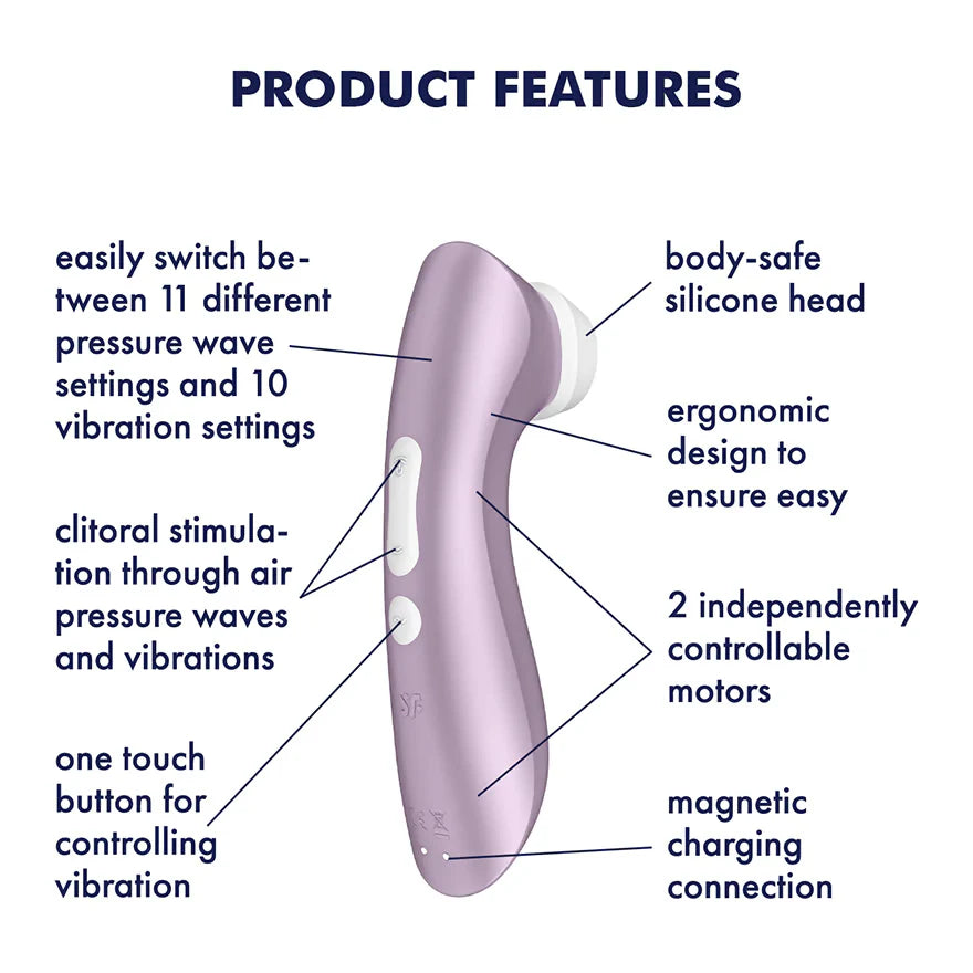 Satisfyer Pro 2 with Air Pulse Technology and Silenced Motors (Purple)