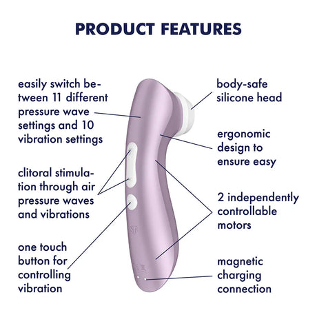 Satisfyer Pro 2 with Air Pulse Technology and Silenced Motors (Purple)
