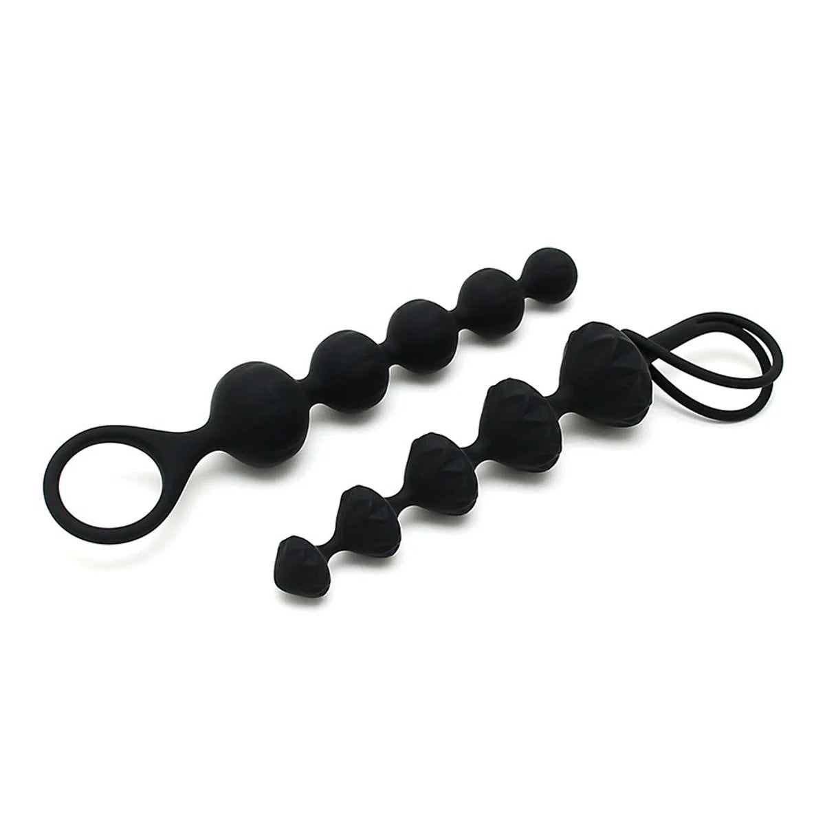 Satisfyer Love Beads – Black Silicone Anal Beads (Set of 2)