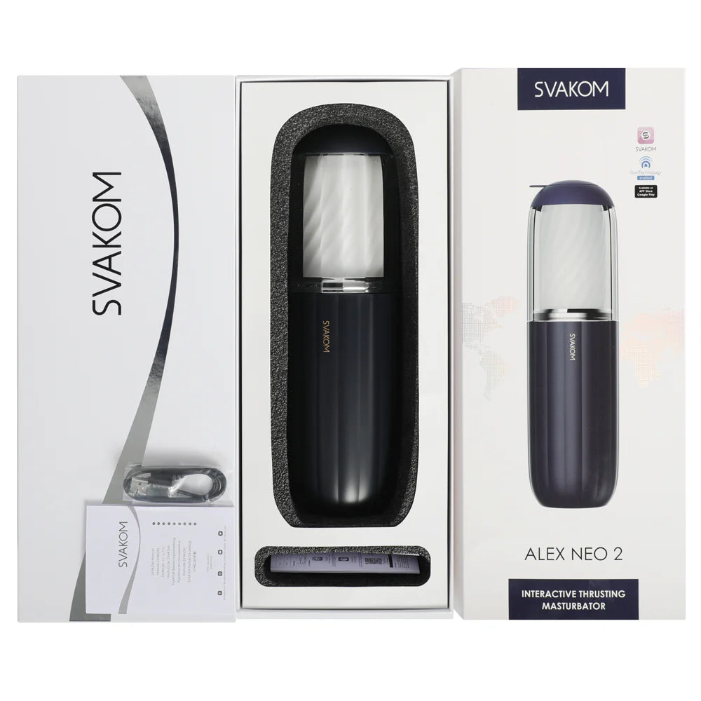 SVAKOM Alex Neo 2 Thrusting Stroker - App-Controlled & Video Interactive