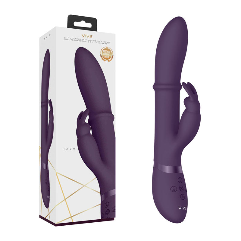 VIVE Halo Rabbit Vibrator with Triple Motors & Moving Ring - Waterproof & Quiet