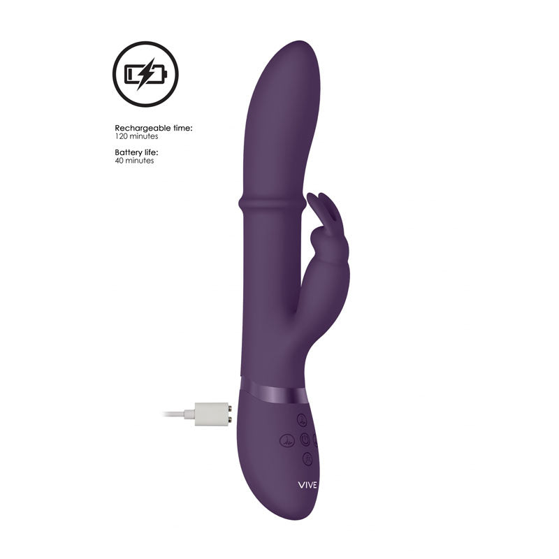 VIVE Halo Rabbit Vibrator with Triple Motors & Moving Ring - Waterproof & Quiet