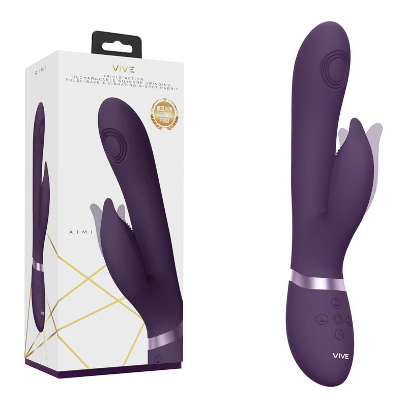 VIVE Aimi Pulse-Wave Rabbit Vibrator - Triple Motors, Side to Side Motion | Waterproof & Quiet