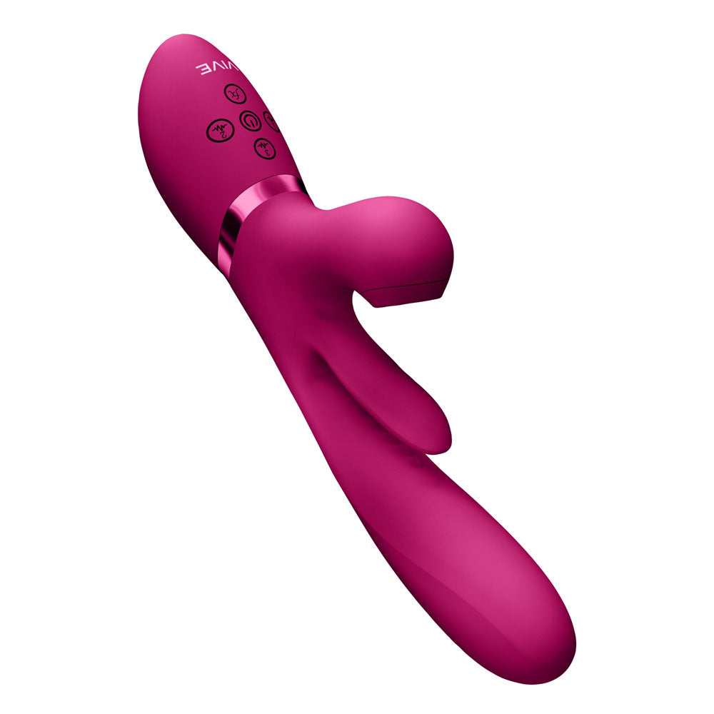 VIVE Ena Thrusting Vibrator - Flapping Shaft & Air Wave Stimulator | Waterproof & Quiet