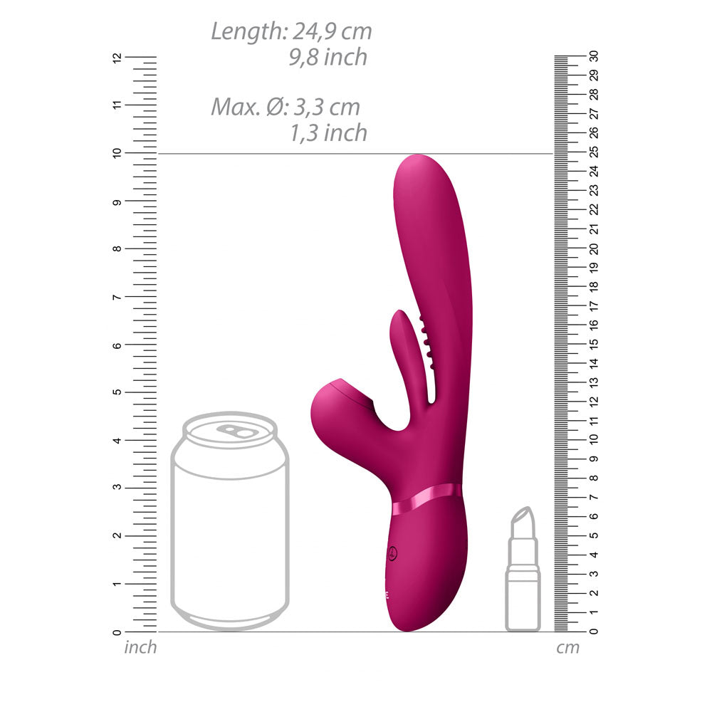VIVE Ena Thrusting Vibrator - Flapping Shaft & Air Wave Stimulator | Waterproof & Quiet