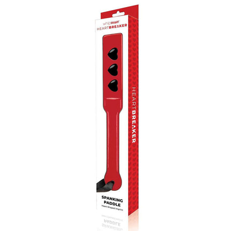 WhipSmart Heartbreaker Red Spanking Paddle - Heart Shaped Imprint