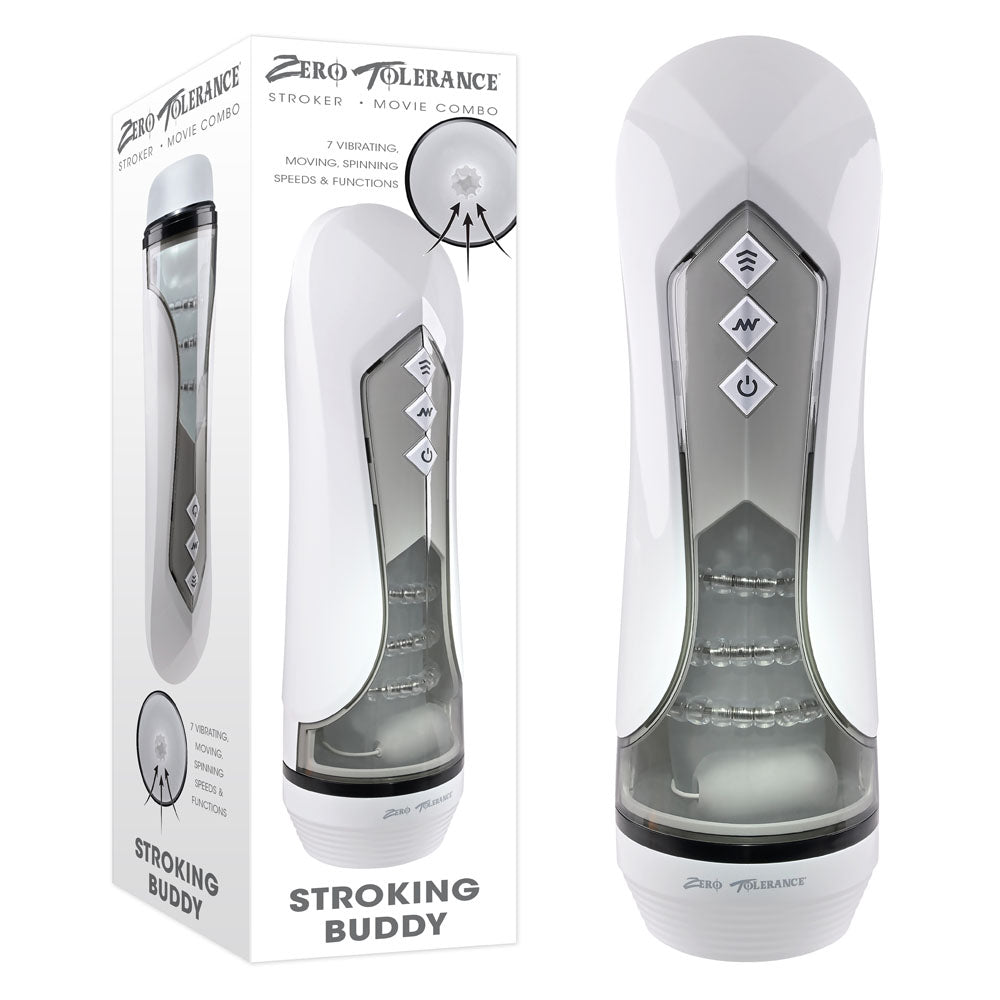 Zero Tolerance Stroking Buddy – Vibrating & Thrusting Masturbator