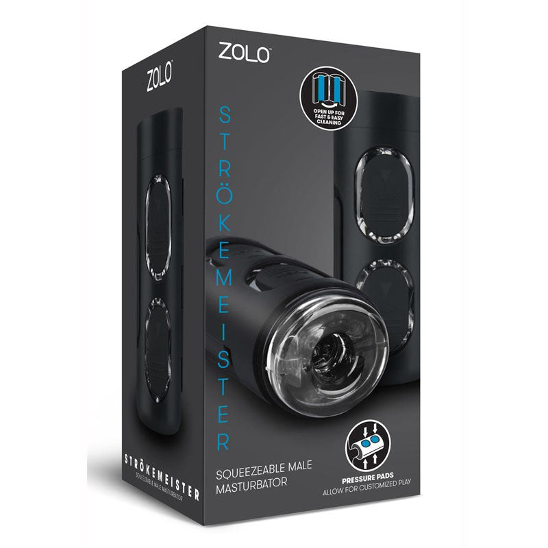 Zolo Strokemeister Masturbator - Squeezable Pads & Non-Slip Grip | Easy to Cleaning