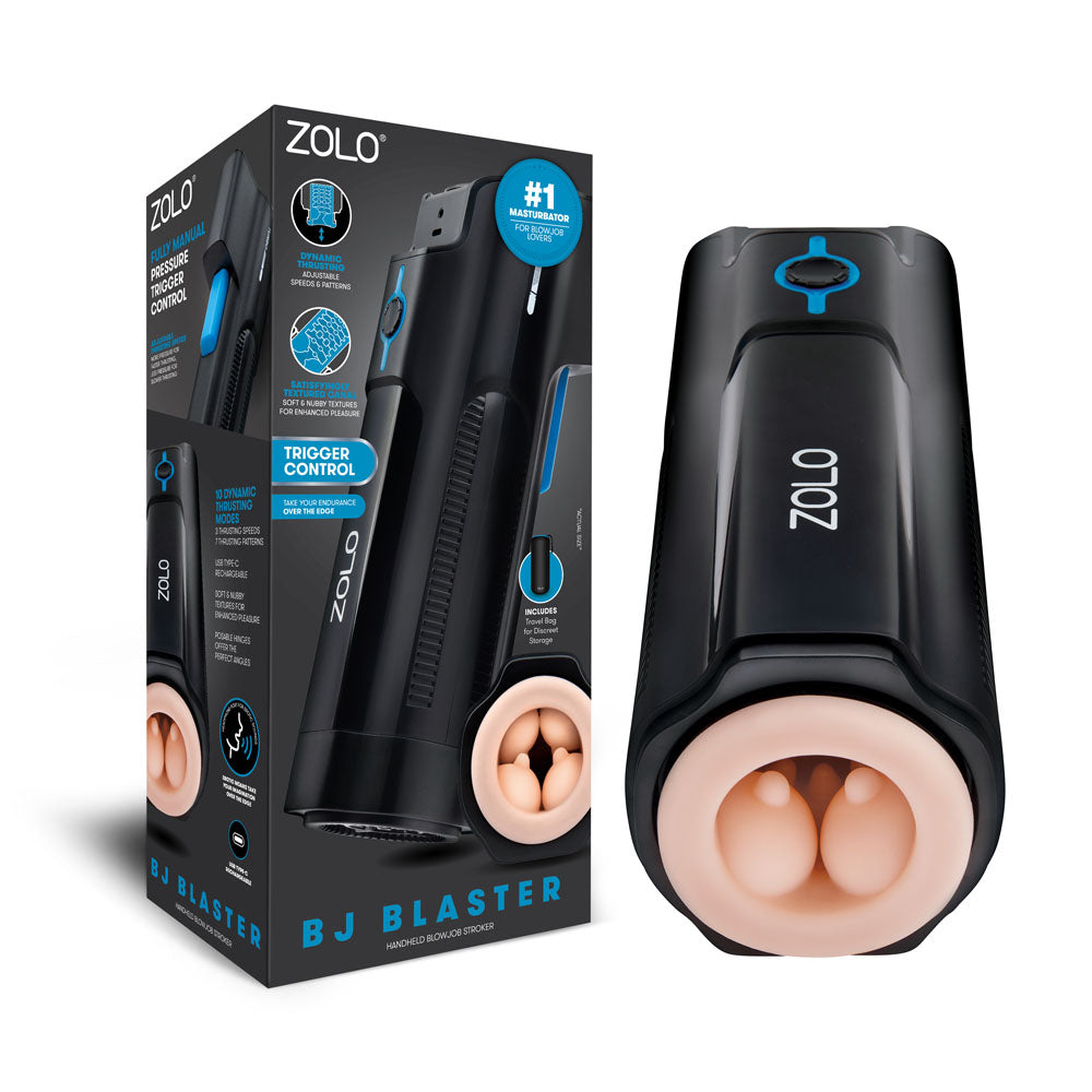 Zolo BJ Blaster Thrusting & Vibrating Masturbator - 10 unique functions