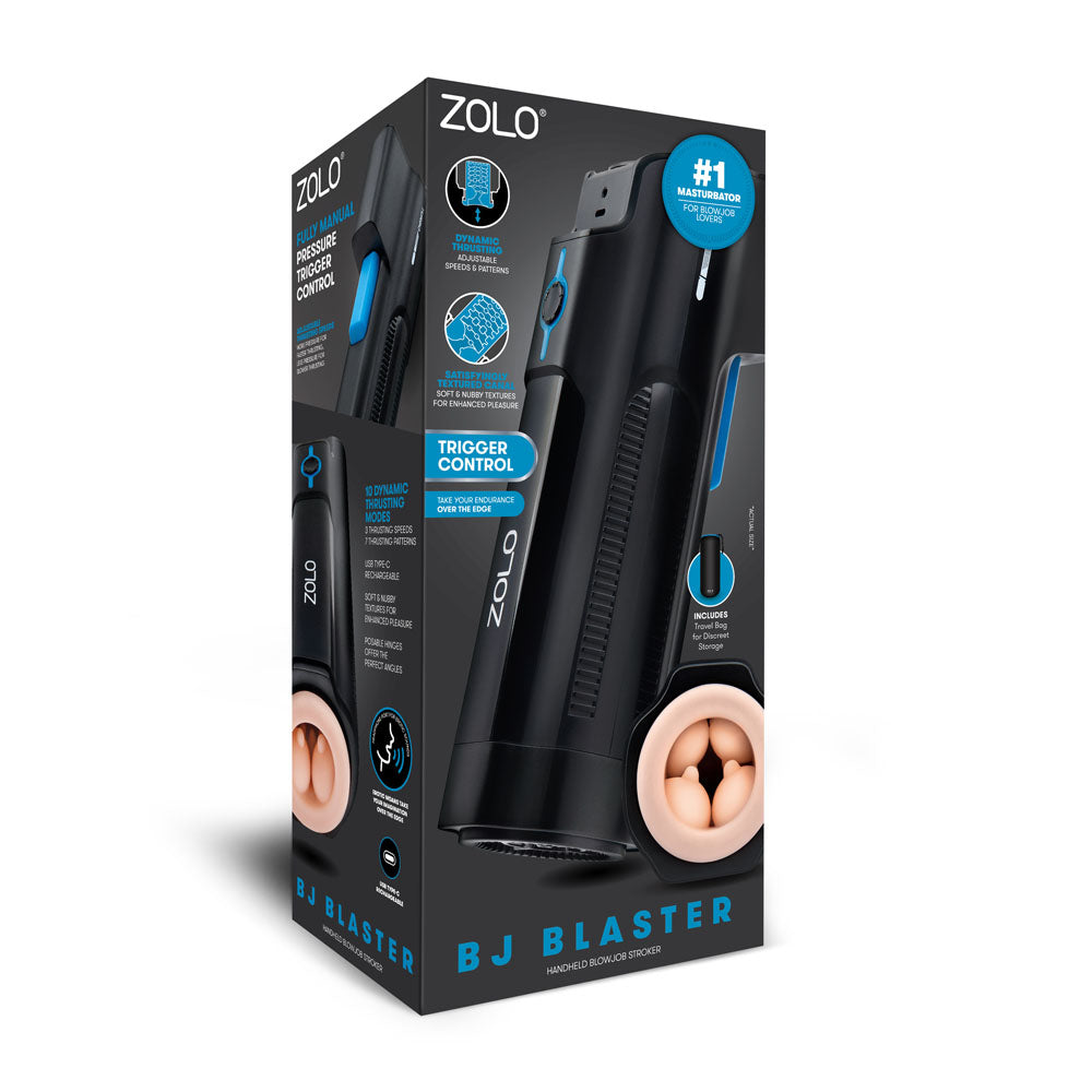 Zolo BJ Blaster Thrusting & Vibrating Masturbator - 10 unique functions