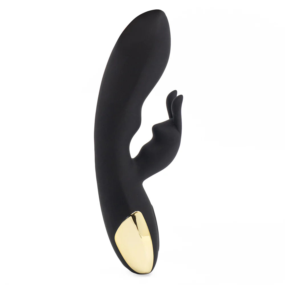 Adam & Eve Midnight Rabbit Vibrator - Curved Shaft with Flexible Bunny
