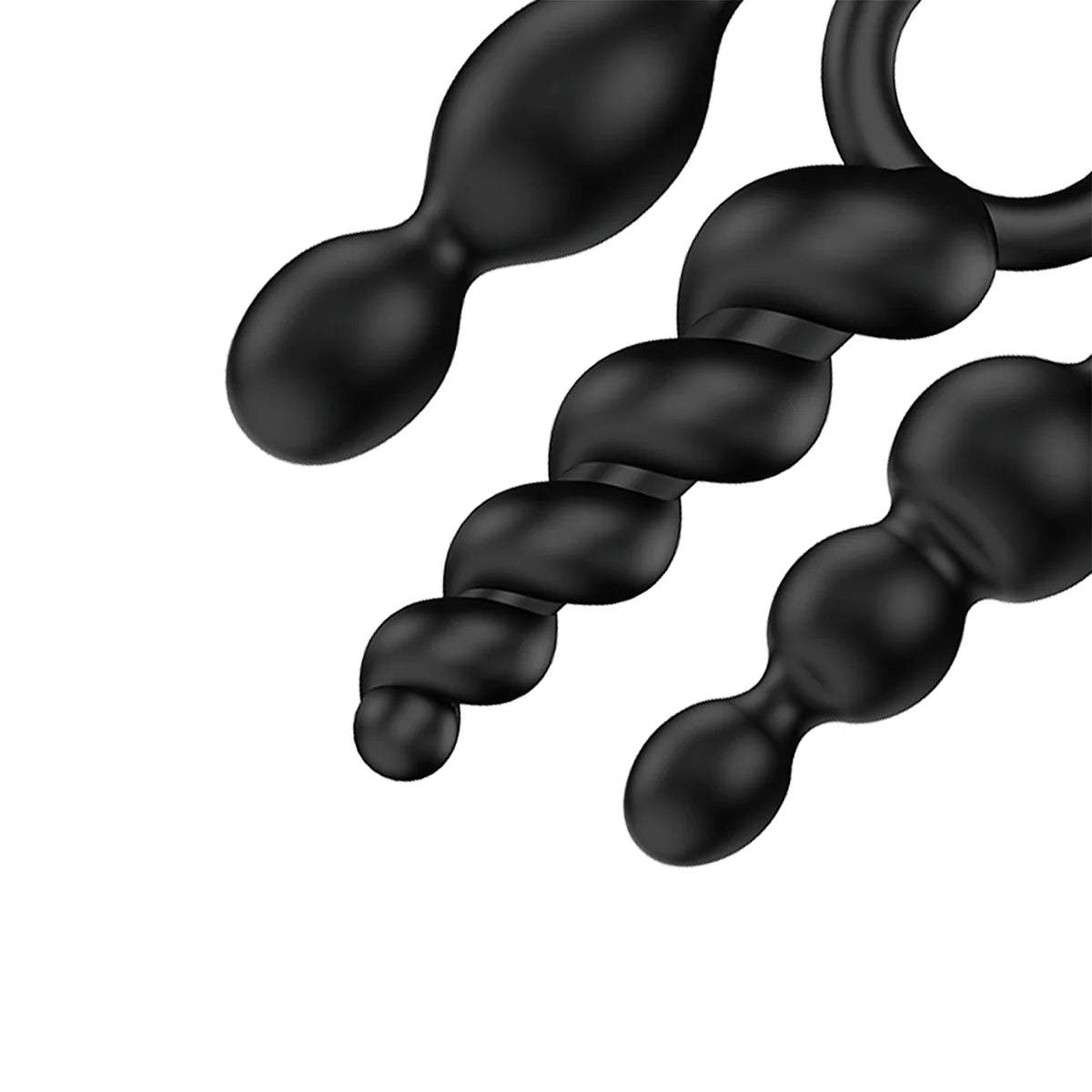 Satisfyer Booty Call – Black Silicone Butt Plug Set (3 Pieces)