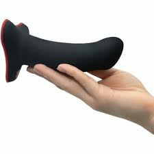 Amor Black & Red - Small Silicone Dildo for Beginners - Harness Compatible