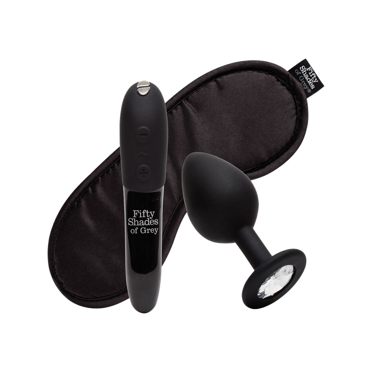Fifty Shades x We-Vibe Tango X - Couples Kit with Bullet Vibrator, Butt Plug & Blindfold