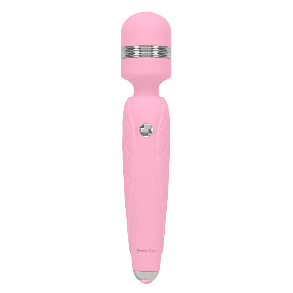 Cheeky Pillow Talk Petite Wand Massager (Pink) - Travel Lock, Flexible Head & Splash-proof