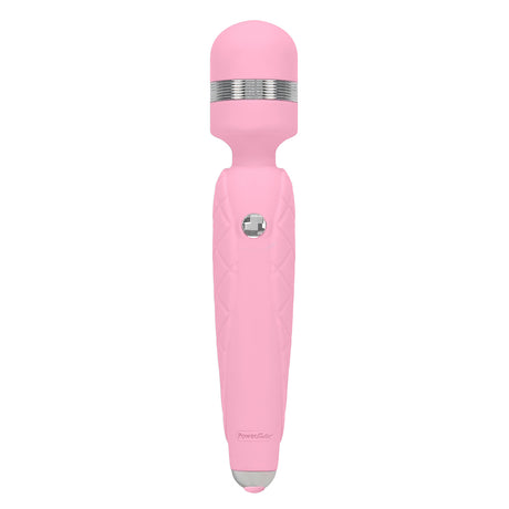 Cheeky Pillow Talk Petite Wand Massager (Pink) - Travel Lock, Flexible Head & Splash-proof