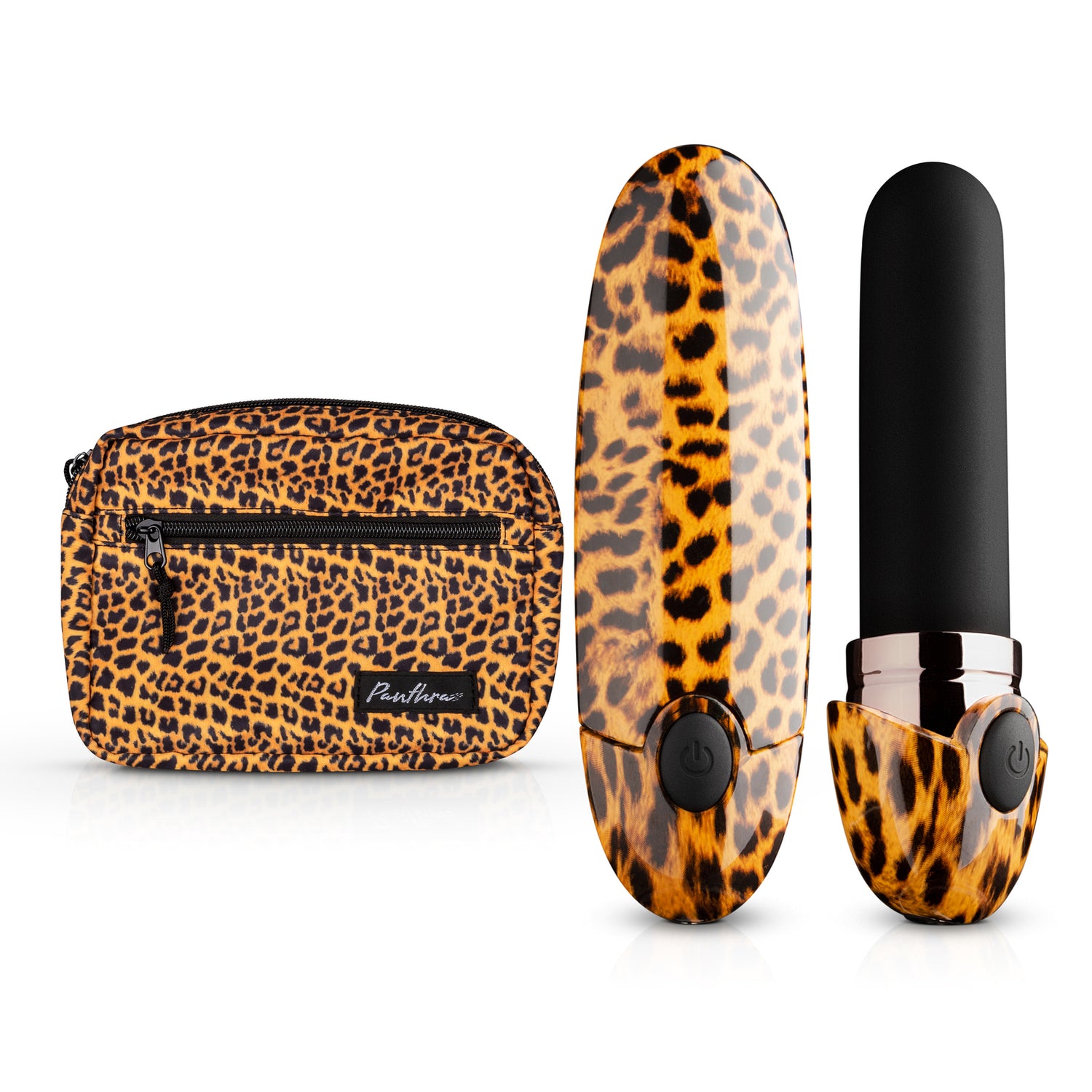Asha Lipstick Vibrator | 10 Vibrations | Body-Safe, Waterproof & Rechargeable | Includes Leopard Print Bag