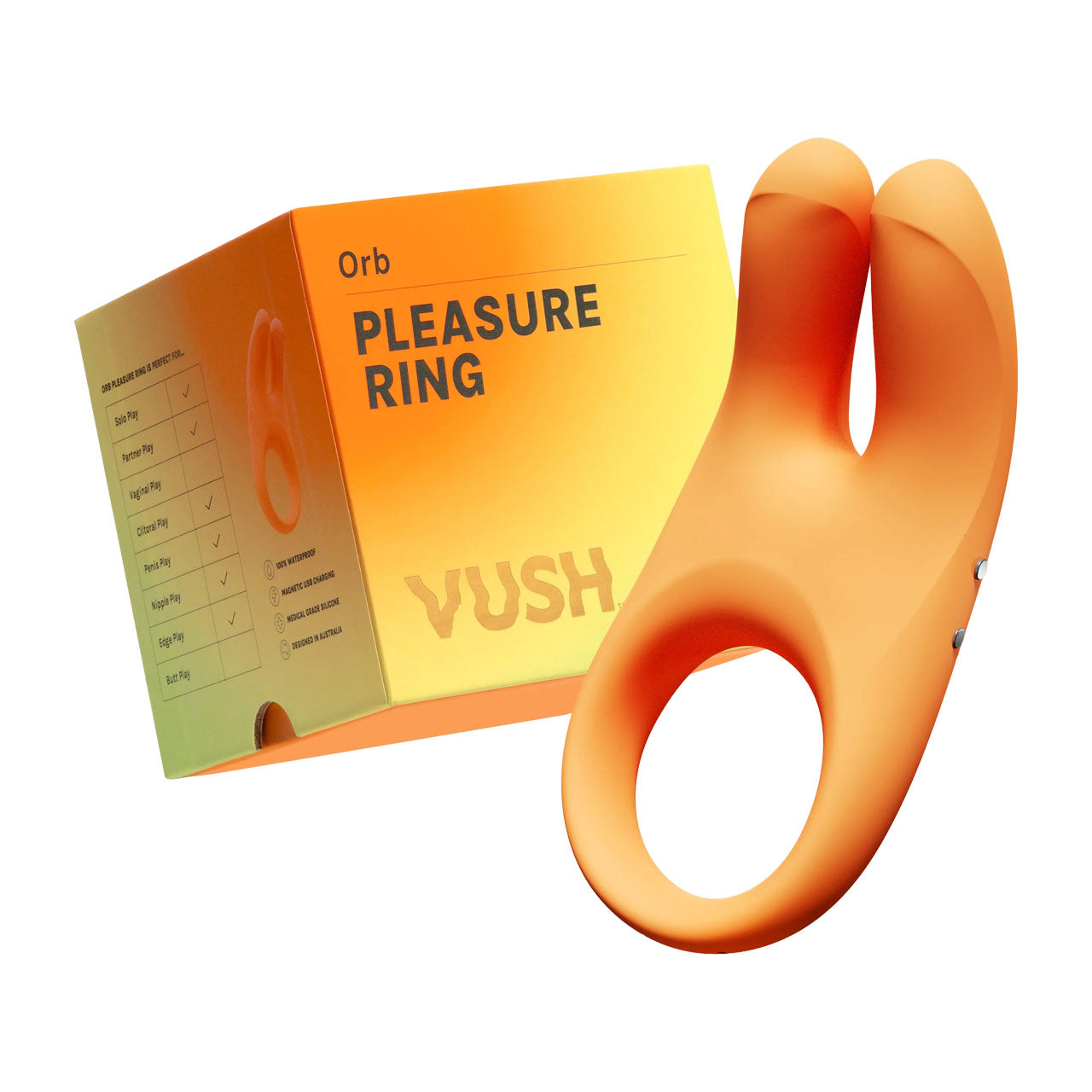 Vush Orb Vibrating Couples Cock Ring with Rabbit Ears