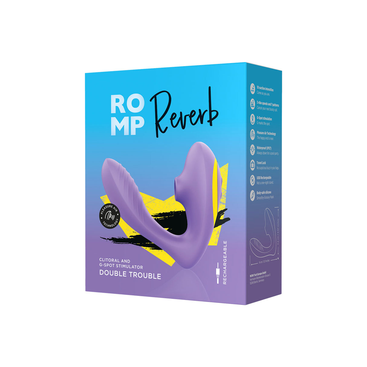 Romp Reverb Rabbit Vibrator | Dual-Stimulation with Pleasure Air Technology
