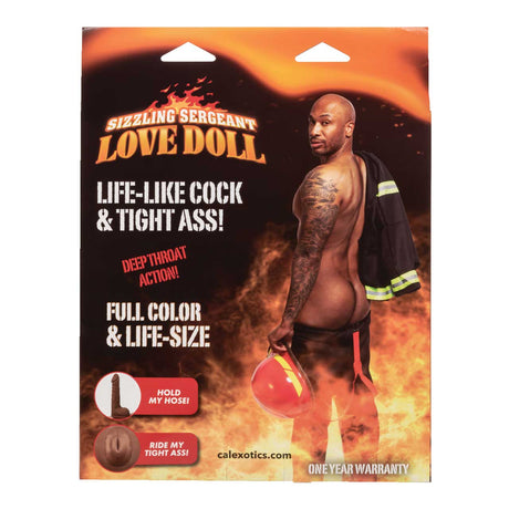 CalExotics Sizzling Sergeant Love Doll – Inflatable Male Doll with Love Holes