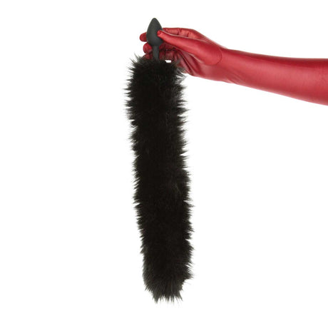 Punishment Fox Tail Smooth Silicone Butt Plug - 18" Tail