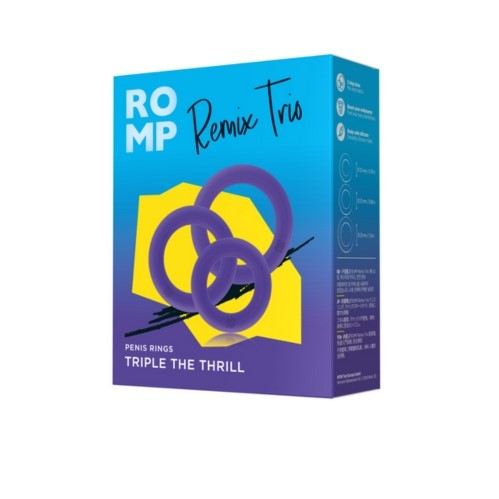 Romp Remix Trio - Set of 3 Stretchy Penis Rings | Body-Safe & Durable