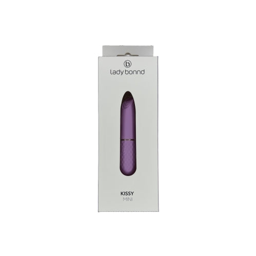 Kissy Mini Lipstick Bullet Purple Vibrating Massager | 10 Modes | Body-Safe & Waterproof