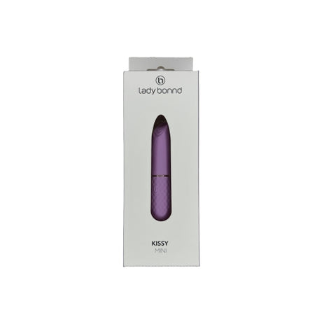 Kissy Mini Lipstick Bullet Purple Vibrating Massager | 10 Modes | Body-Safe & Waterproof