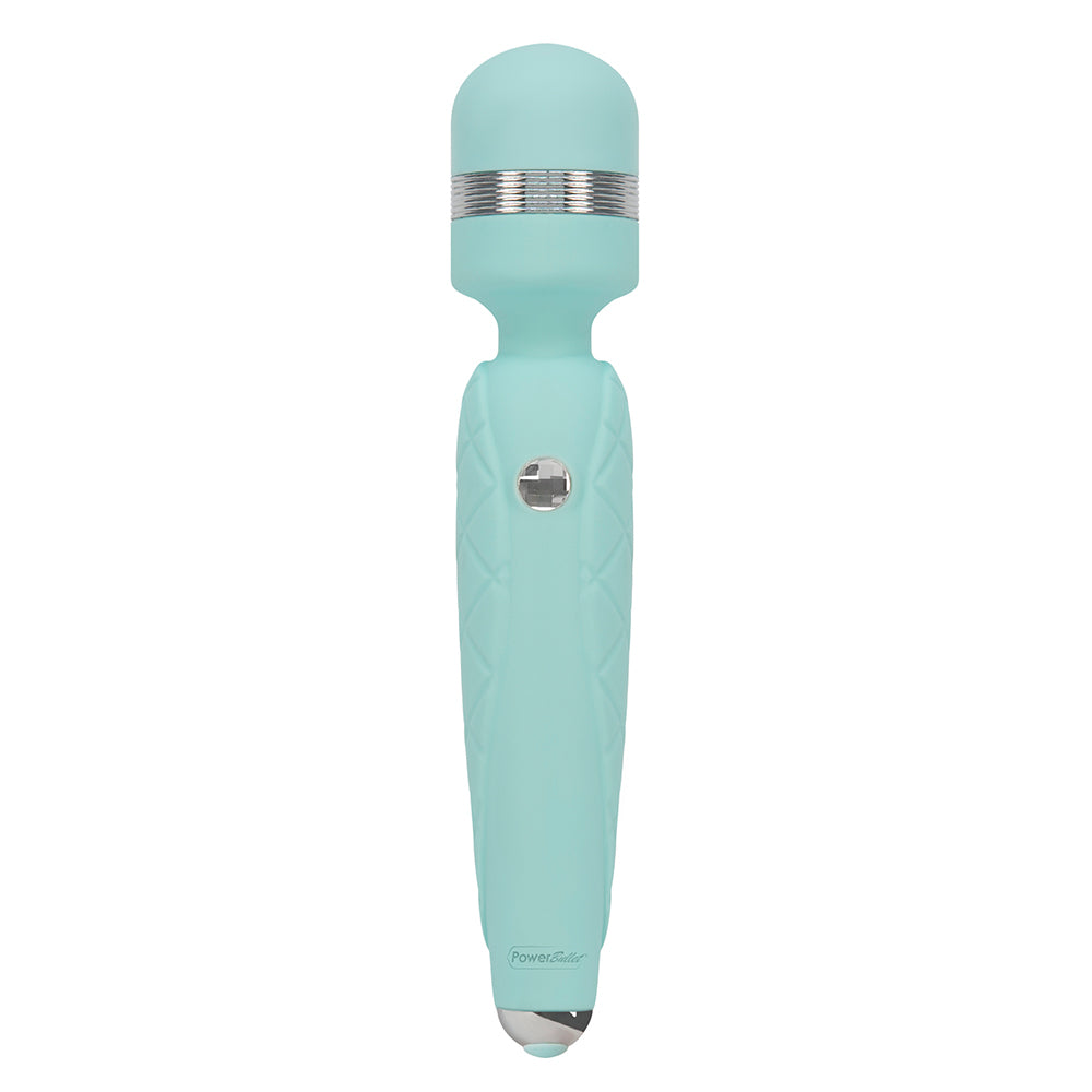 Cheeky Pillow Talk Petite Wand Massager (Teal) - Travel Lock, Flexible Head & Splash-proof