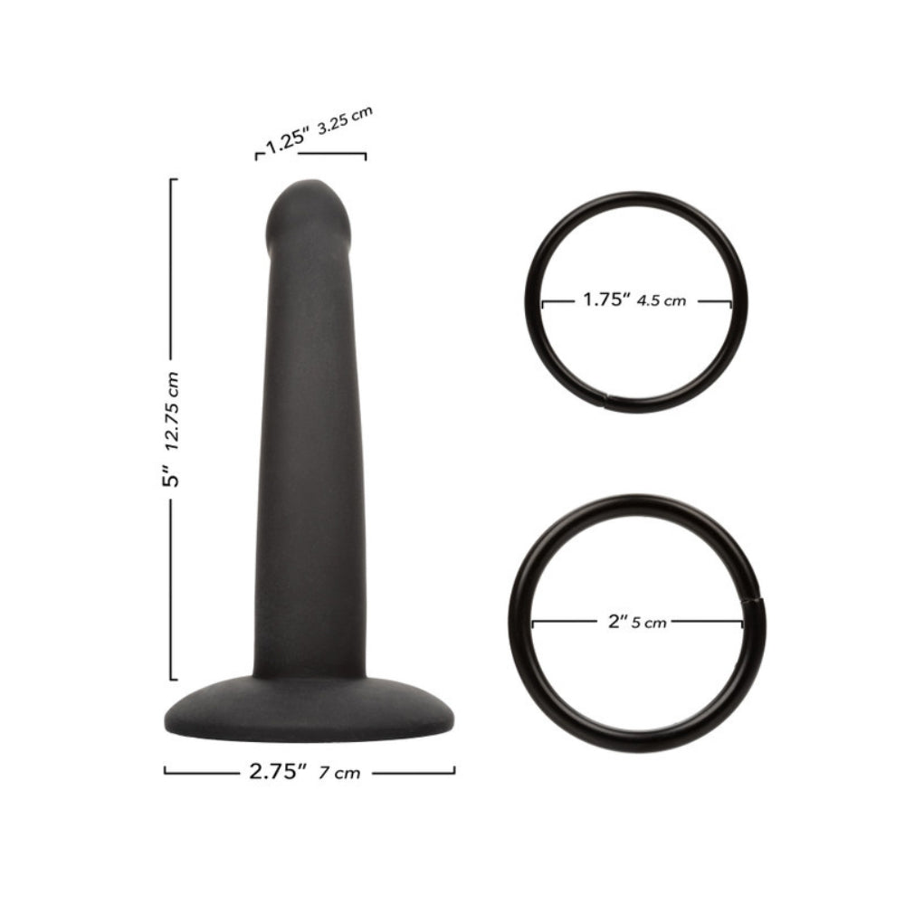 CalExotics Onyxxx Adjustable Thigh Strap with Silicone Strap-On (12.7cm)