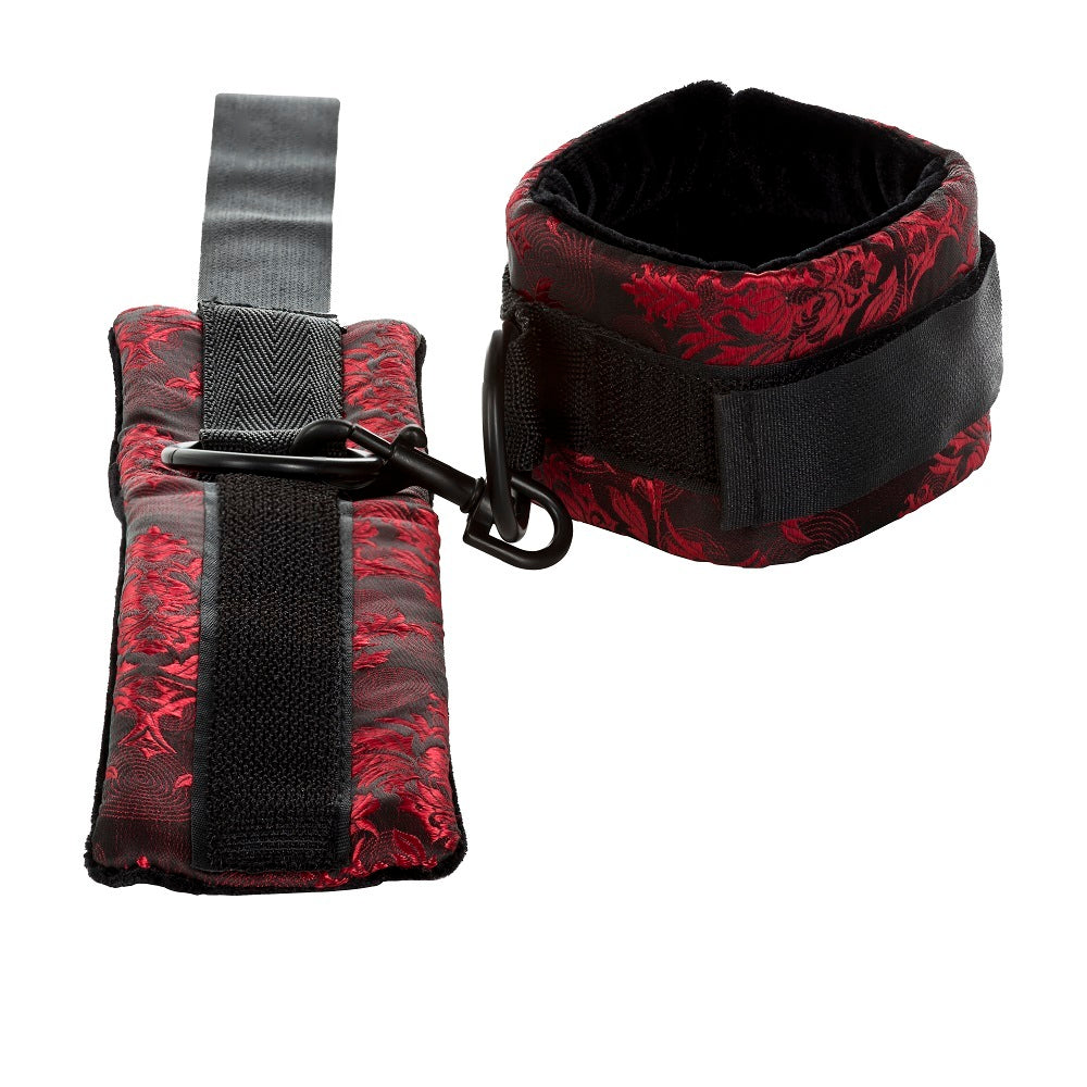 CalExotics Scandal Breathable Ball Gag with Collar and Soft Plush Cuffs