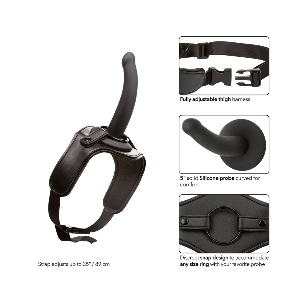 CalExotics Onyxxx Adjustable Thigh Strap with Silicone Strap-On (12.7cm)
