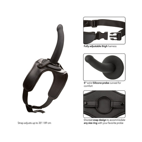 CalExotics Onyxxx Adjustable Thigh Strap with Silicone Strap-On (12.7cm)