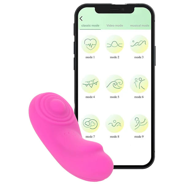 Techno Lucy Magenta App Controlled Panty Vibrator with Magnetic Silicone